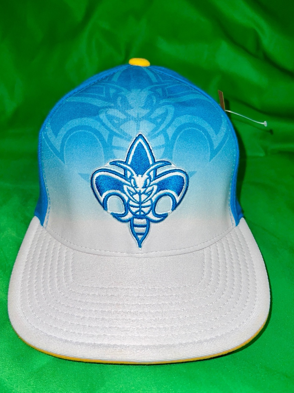 Adidas Blue and White NBA Draft hat Cap with Embroidered Fleur & hornet Emblem